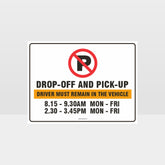 Custom Yard Signs,Drop Off And Pick Up Sign